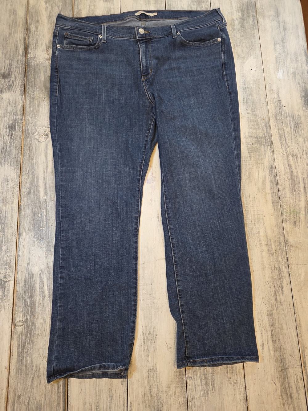 Levi's Women's Classic Straight Dark Blue Jeans sz 20W